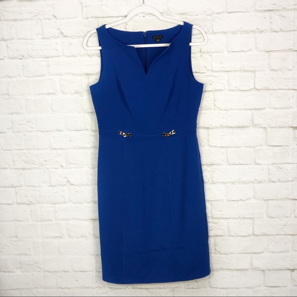 Ann Taylor Sleeveless Career Chain Sheath Dress 4 - Picture 2 of 7